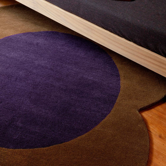 Orla Kiely Flower Spot Chestnut/Violet Round Rug - Love-Rugs alternate image