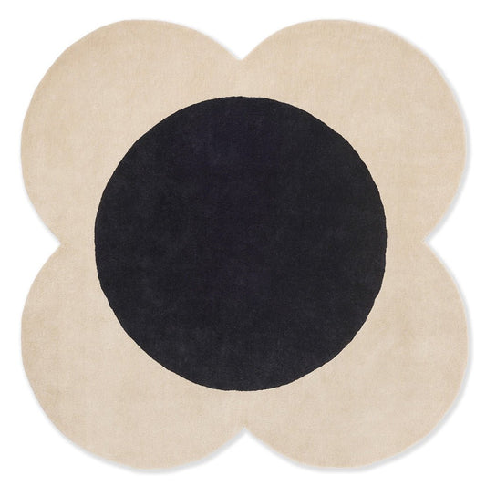 Orla Kiely Flower Spot Ecru 158409 Round Rug - Love-Rugs