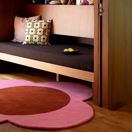 Orla Kiely Flower Spot Pink 158400 Round Rug - Love-Rugs alternate image