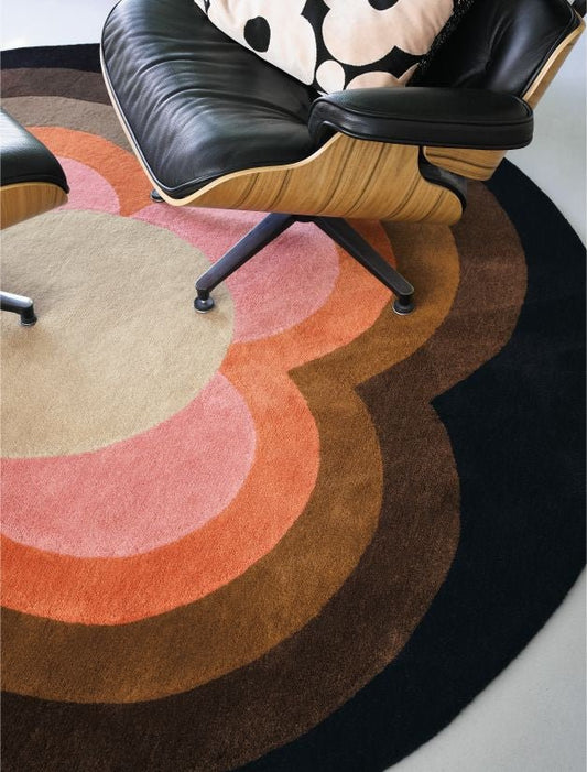Orla Kiely Sunflower Pink 060005 Round Rug - Love-Rugs alternate image