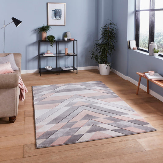 Pembroke G2075 Grey / Rose Rug - Love-Rugs alternate image