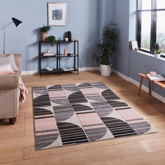 Pembroke HB33 Grey / Rose Rug - Love-Rugs alternate image