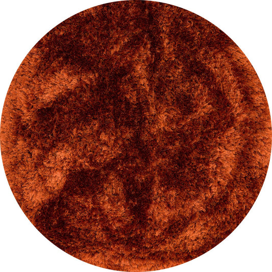 Plush Rust Circle Round Rug - Love-Rugs