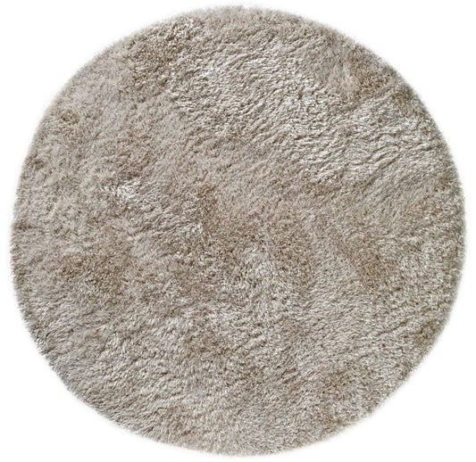 Plush Sand Circle Round Rug - Love-Rugs