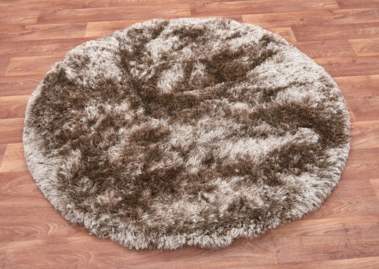 Plush Taupe Circle Round Rug - Love-Rugs alternate image