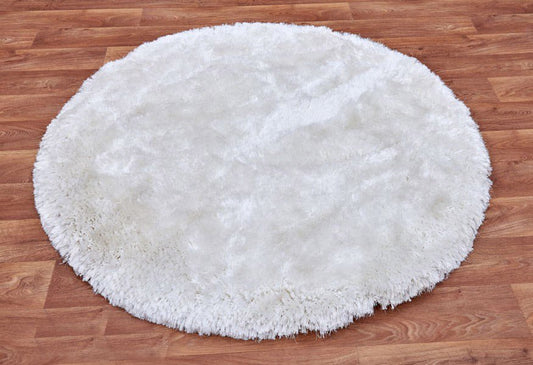 Plush White Circle Round Rug - Love-Rugs alternate image