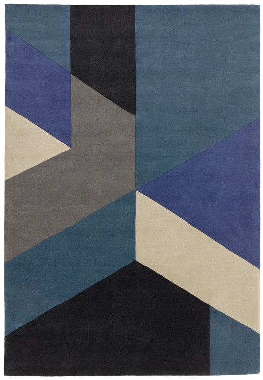 Reef RF13 GEO Blue Rug - Love-Rugs