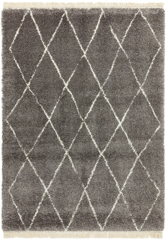 Rocco RC07 Grey Diamond Rug - Love-Rugs