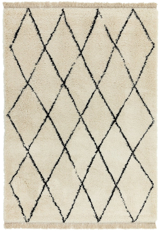 Rocco RC08 Cream Diamond Rug - Love-Rugs