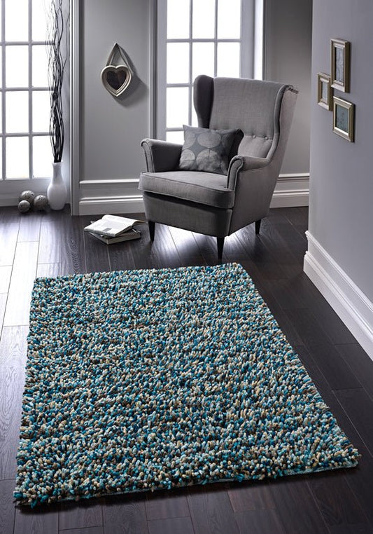 Rocks Shaggy Blue Rug - Love-Rugs alternate image