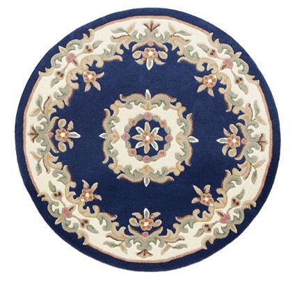 Royal Blue Circle Round Rug - Love-Rugs