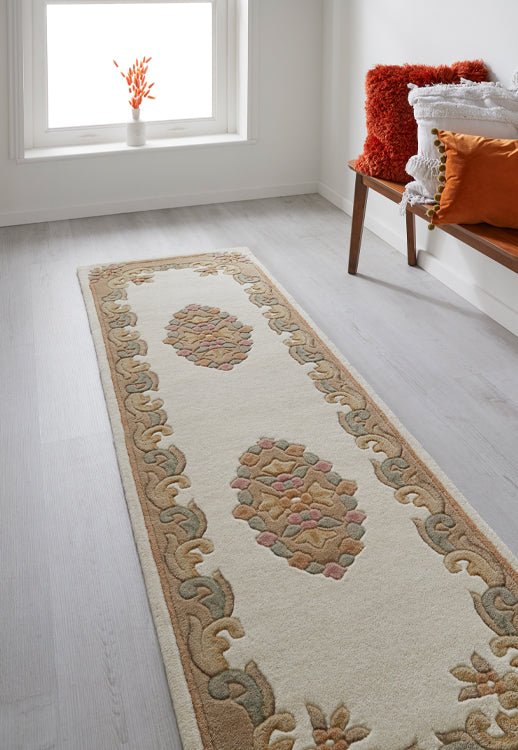 Royal Cream Beige Runner Rug - Love-Rugs