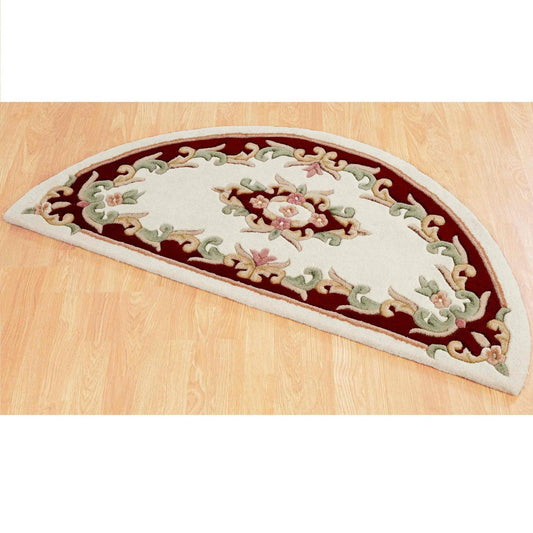 Royal Cream Red Half Moon Half-Moon Rug - Love-Rugs