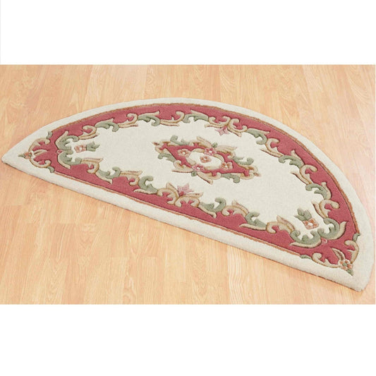 Royal Cream Rose Half Moon Half-Moon Rug - Love-Rugs