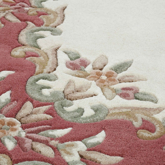 Royal Cream Rose Half Moon Half-Moon Rug - Love-Rugs alternate image