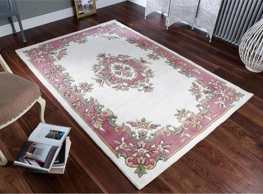 Royal Cream Rose Rug - Love-Rugs alternate image