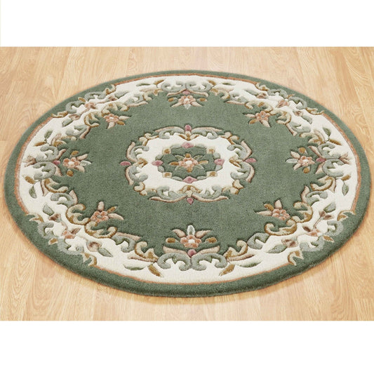 Royal Green Circle Round Rug - Love-Rugs alternate image