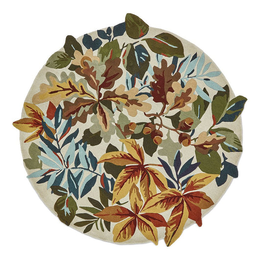 Sanderson Robins Wood Russet Brown 146501 Round Rug - Love-Rugs