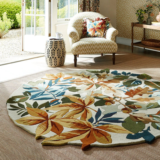 Sanderson Robins Wood Russet Brown 146501 Round Rug - Love-Rugs alternate image
