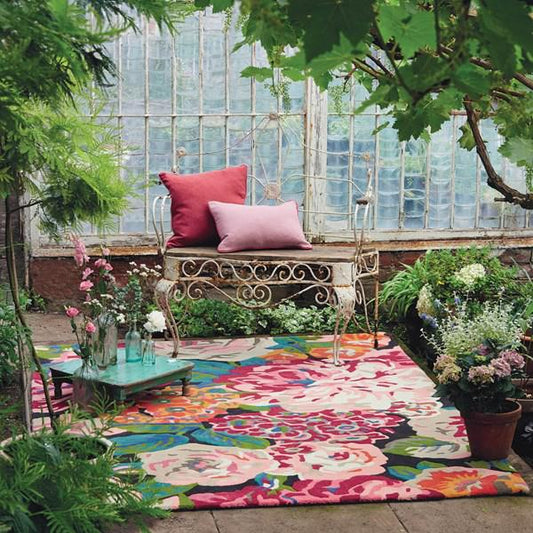 Sanderson Rose and Peony Cerise 45005 Rug - Love-Rugs alternate image