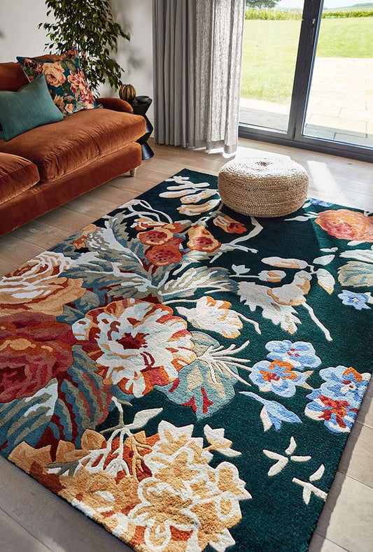 Sanderson Stapleton Park Navy Burnt Orange 45318 Rug - Love-Rugs alternate image