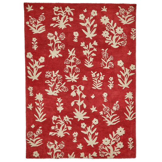 Sanderson Woodland Glade Damson Red 146800 Rug - Love-Rugs