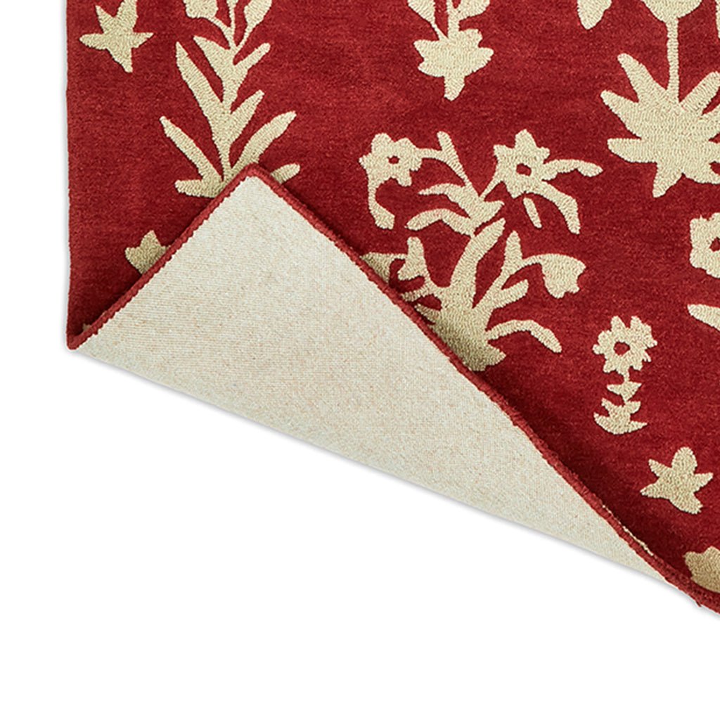 Sanderson Woodland Glade Damson Red 146800 Rug - Love-Rugs