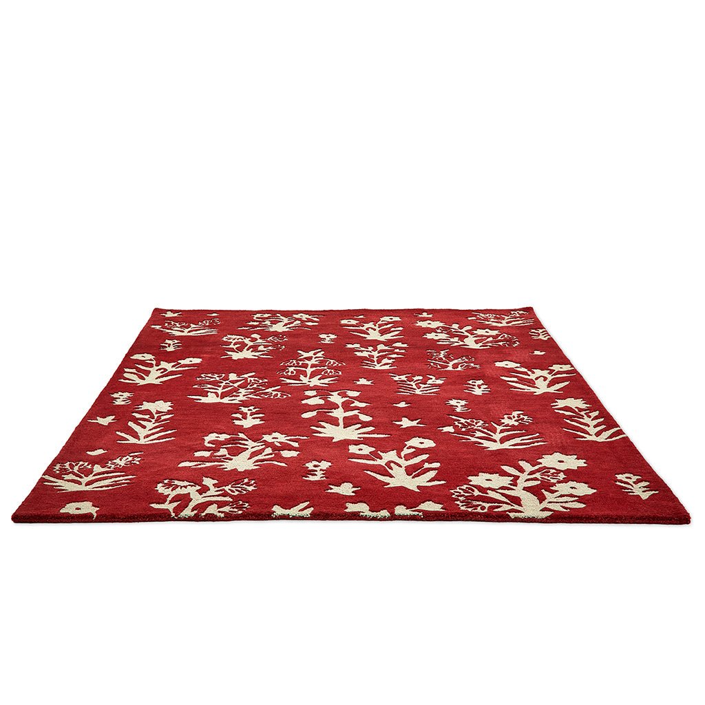 Sanderson Woodland Glade Damson Red 146800 Rug - Love-Rugs