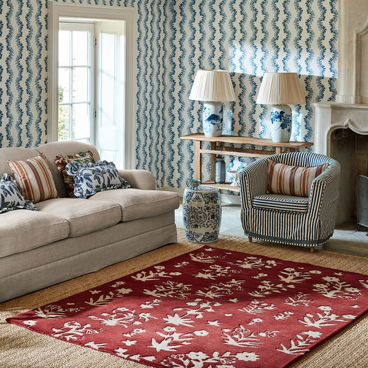 Sanderson Woodland Glade Damson Red 146800 Rug - Love-Rugs alternate image