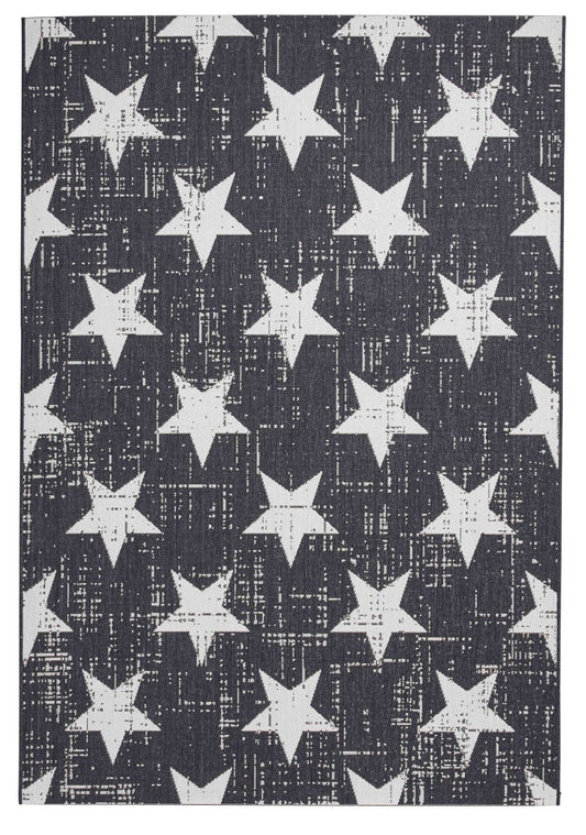 Santa Monica 48648 Black White Rug - Love-Rugs