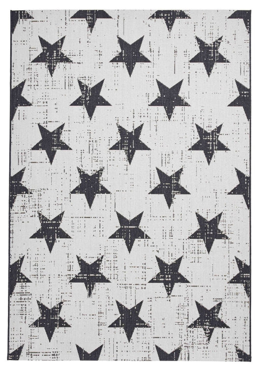 Santa Monica 48648 White Black Rug - Love-Rugs
