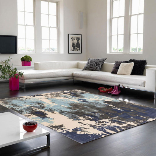 Saturn Blue Rug - Love-Rugs alternate image