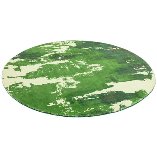 Saturn Green Circle Round Rug - Love-Rugs alternate image