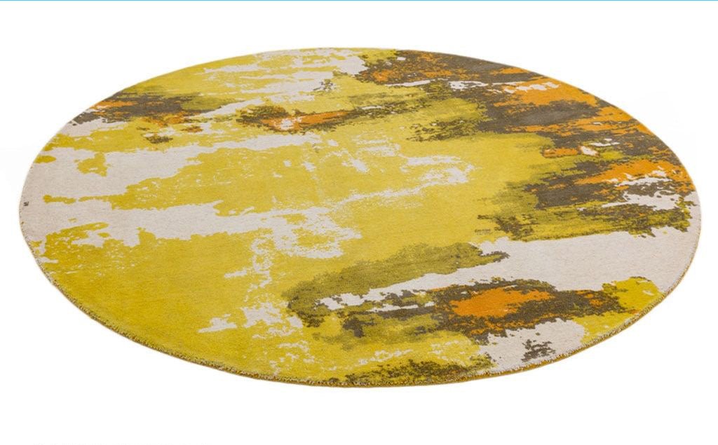 Yellow Circe Rug Saturn Yellow Circle Round Rug – Love-Rugs