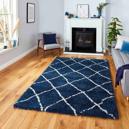 Scandi Berber G257 Navy/Cream Rug - Love-Rugs alternate image