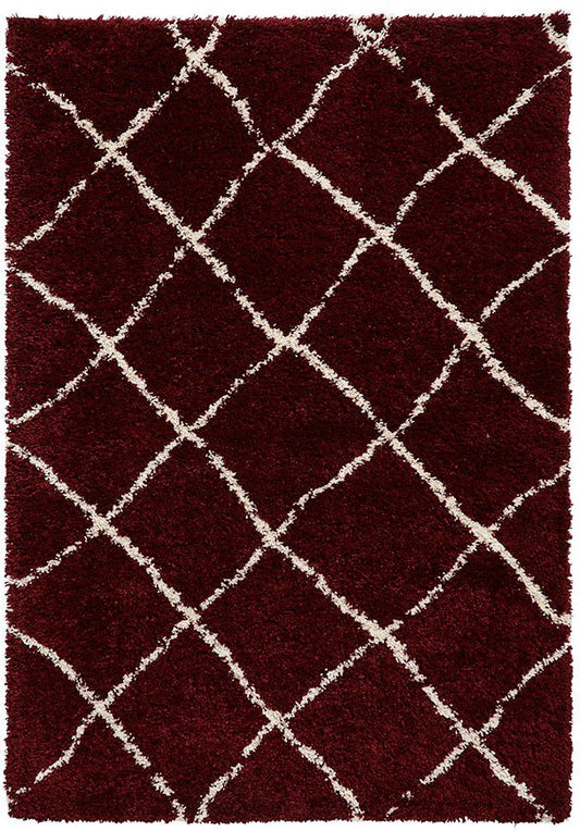 Scandi Berber G257 Red/Cream Rug - Love-Rugs