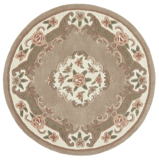 Shensi Beige Round Rug - Love-Rugs