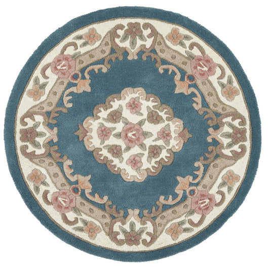 Shensi Blue Round Rug - Love-Rugs
