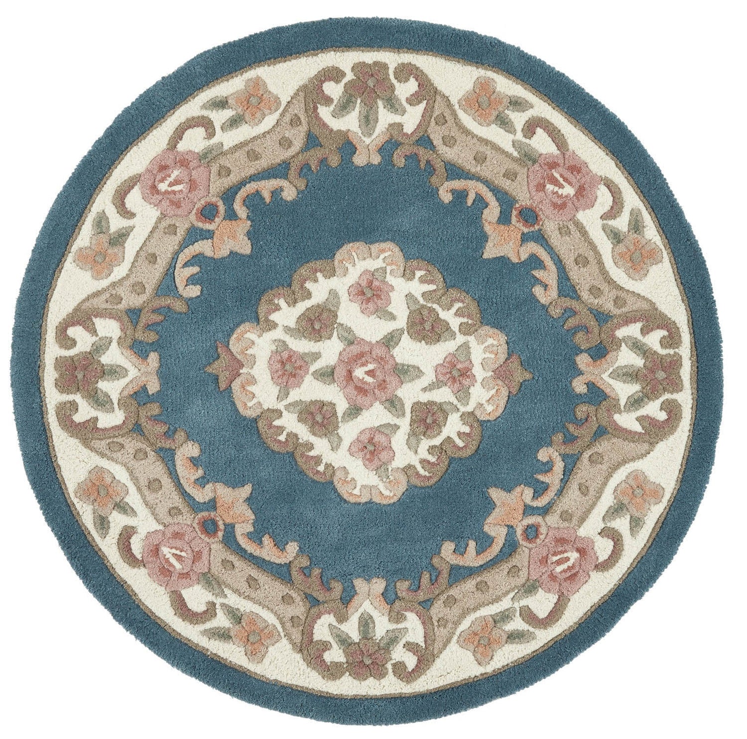 Round Rug Inky Blue Shensi Blue Round Rug – Love-Rugs