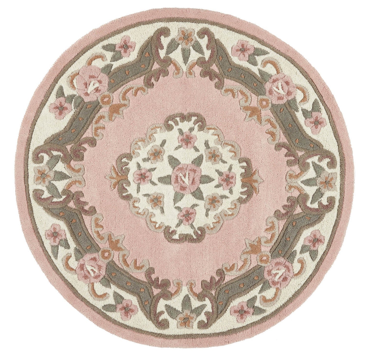 Shensi Pink Round Rug – Love-Rugs