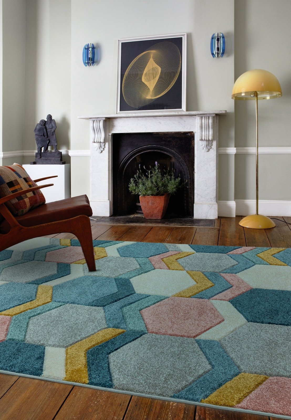 Sketch SK10 Hexagon Multi Rug – Love-Rugs