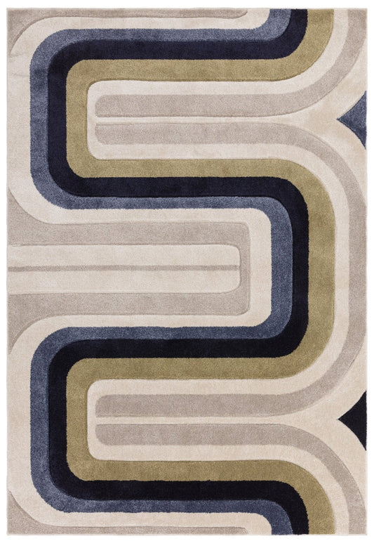 Sketch SK18 Contour Blue Rug - Love-Rugs