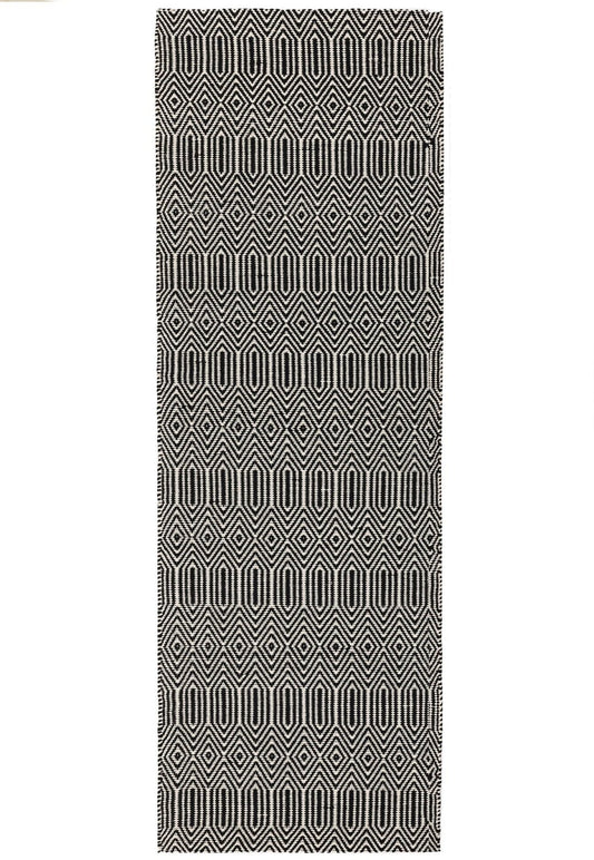 Sloan Black /White Runner Rug - Love-Rugs
