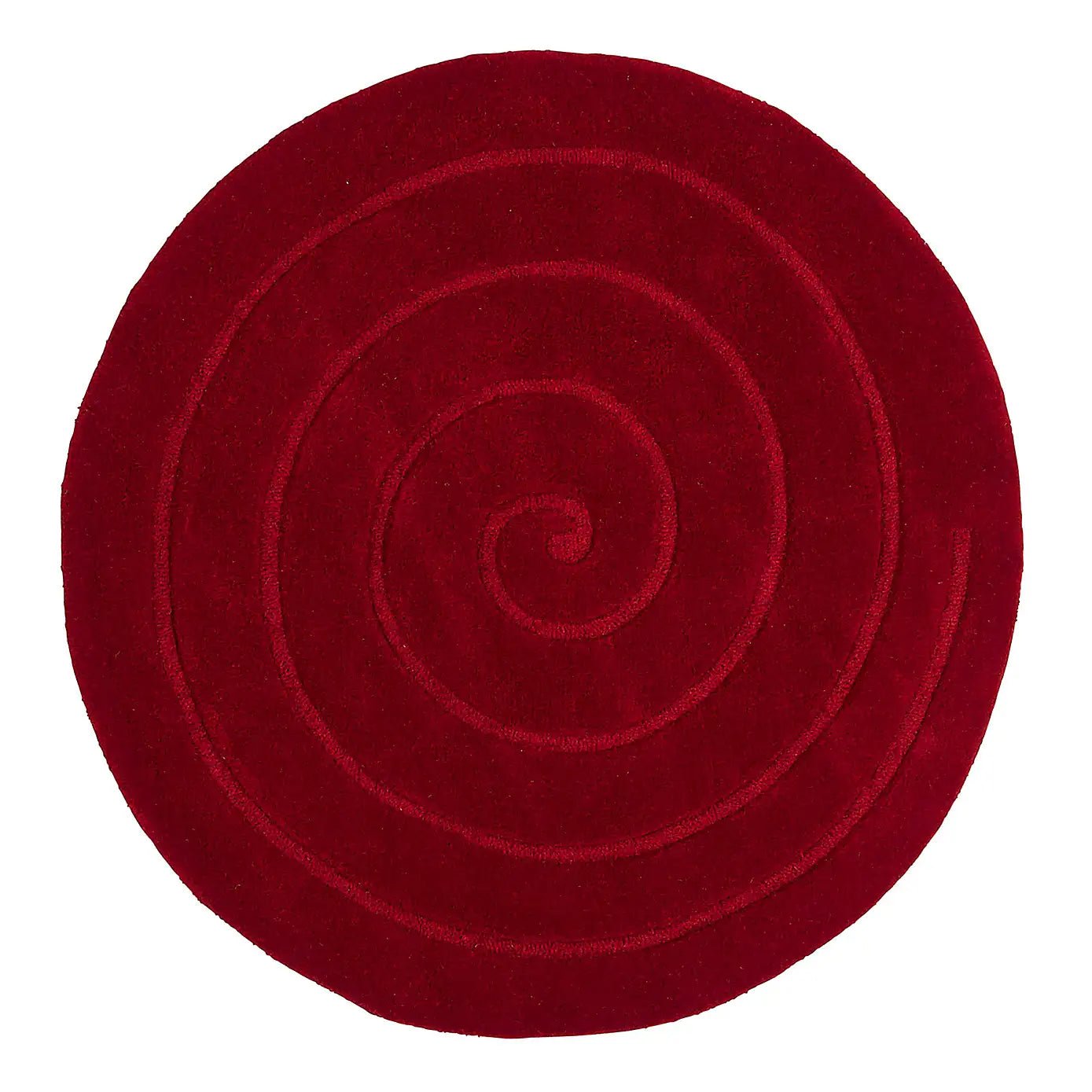 Spiral Red Round Rug – Love-Rugs
