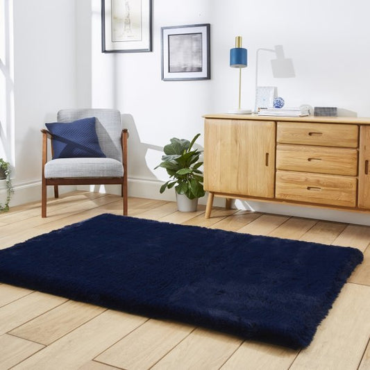Super Teddy Navy Rug - Love-Rugs
