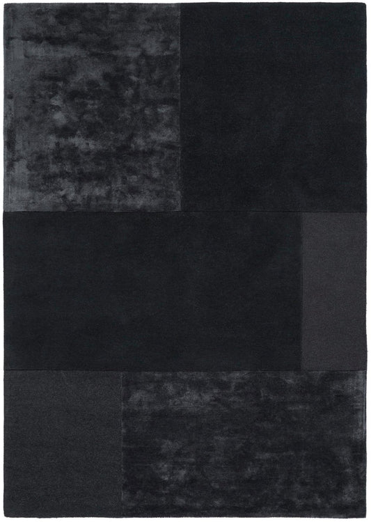 Tate Tonal Textures Charcoal Rug - Love-Rugs
