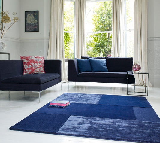 Tate Tonal Textures Navy Blue Rug - Love-Rugs alternate image