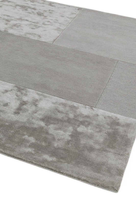 Tate Tonal Textures Silver Rug - Love-Rugs alternate image