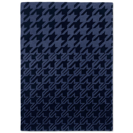 Ted Baker Houndstooth Dark Blue 162808 Rug - Love-Rugs