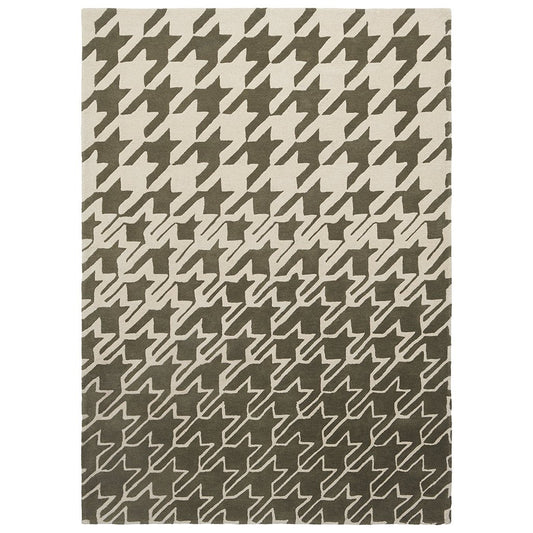 Ted Baker Houndstooth Grey 162804 Rug - Love-Rugs